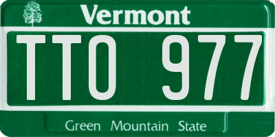VT license plate TTO977