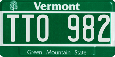 VT license plate TTO982
