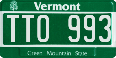 VT license plate TTO993