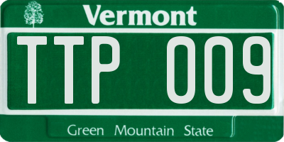 VT license plate TTP009