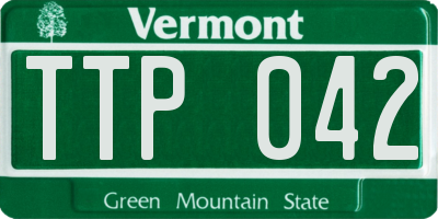 VT license plate TTP042