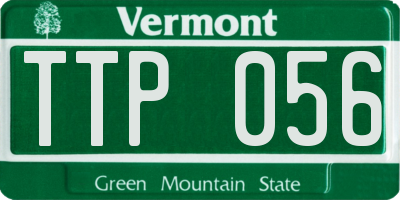 VT license plate TTP056