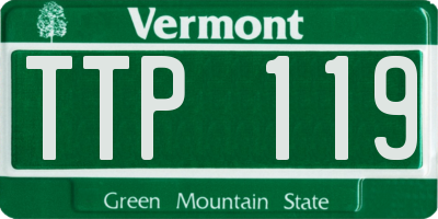 VT license plate TTP119
