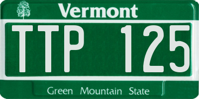 VT license plate TTP125