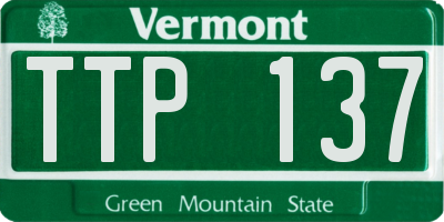 VT license plate TTP137