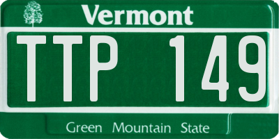 VT license plate TTP149