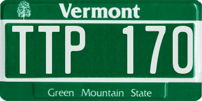 VT license plate TTP170