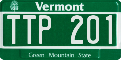 VT license plate TTP201