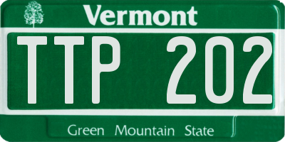 VT license plate TTP202