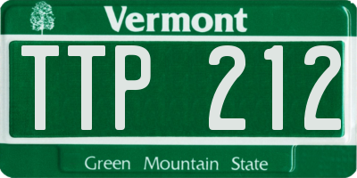 VT license plate TTP212