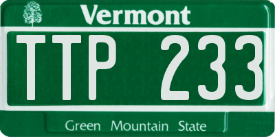 VT license plate TTP233
