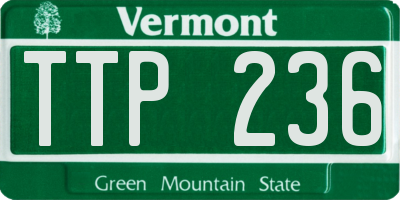 VT license plate TTP236