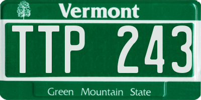 VT license plate TTP243