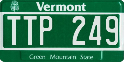 VT license plate TTP249