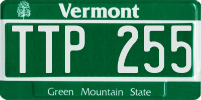 VT license plate TTP255