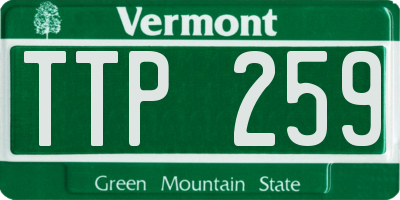 VT license plate TTP259