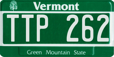 VT license plate TTP262