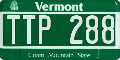 VT license plate TTP288