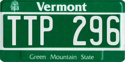 VT license plate TTP296