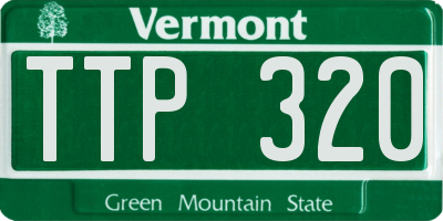 VT license plate TTP320