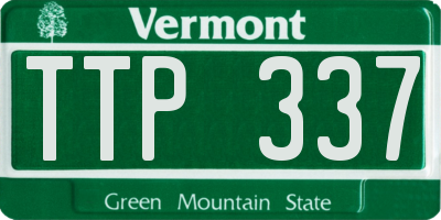 VT license plate TTP337