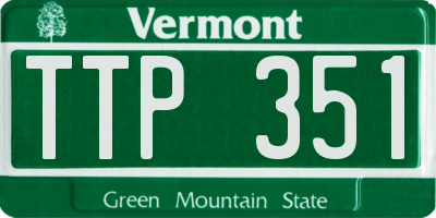 VT license plate TTP351