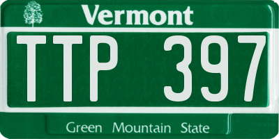 VT license plate TTP397