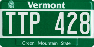 VT license plate TTP428