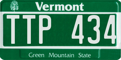 VT license plate TTP434
