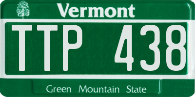 VT license plate TTP438
