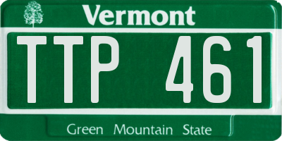 VT license plate TTP461
