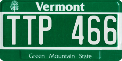 VT license plate TTP466