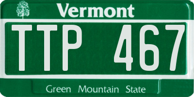 VT license plate TTP467