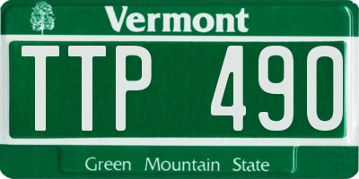 VT license plate TTP490