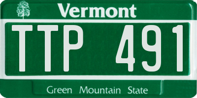 VT license plate TTP491