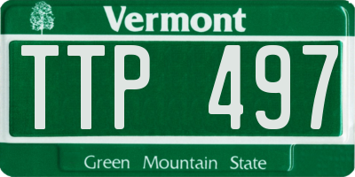 VT license plate TTP497