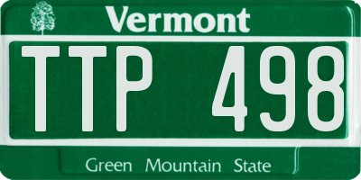 VT license plate TTP498