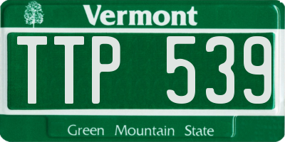 VT license plate TTP539
