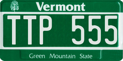 VT license plate TTP555