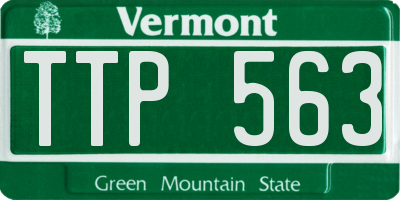 VT license plate TTP563