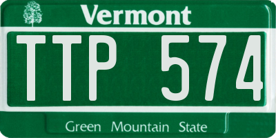 VT license plate TTP574