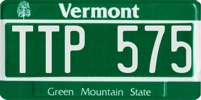 VT license plate TTP575