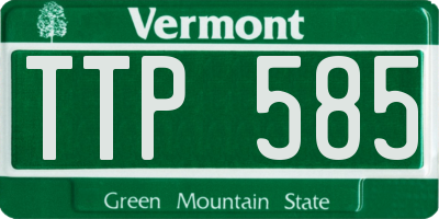 VT license plate TTP585