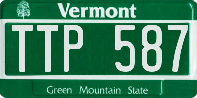 VT license plate TTP587
