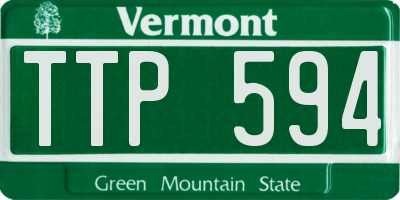 VT license plate TTP594