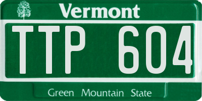 VT license plate TTP604