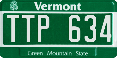 VT license plate TTP634