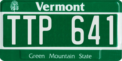VT license plate TTP641