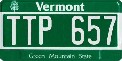 VT license plate TTP657