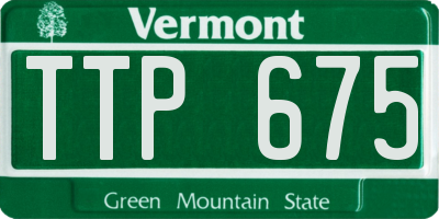 VT license plate TTP675